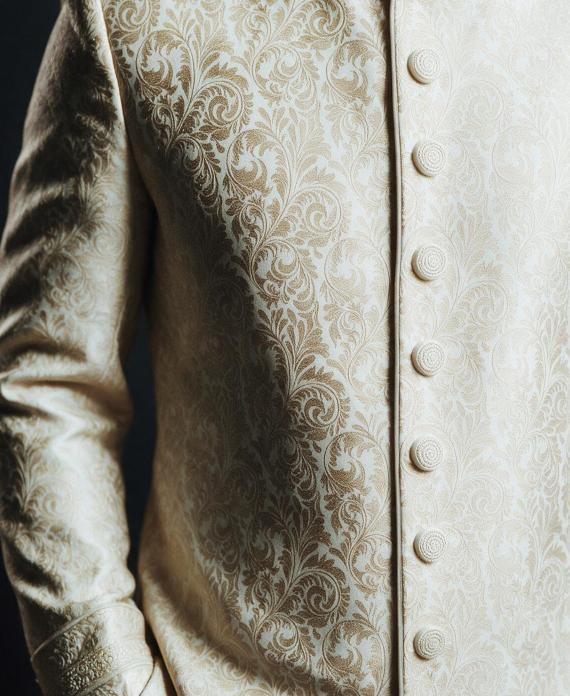 Premium white sherwani for men