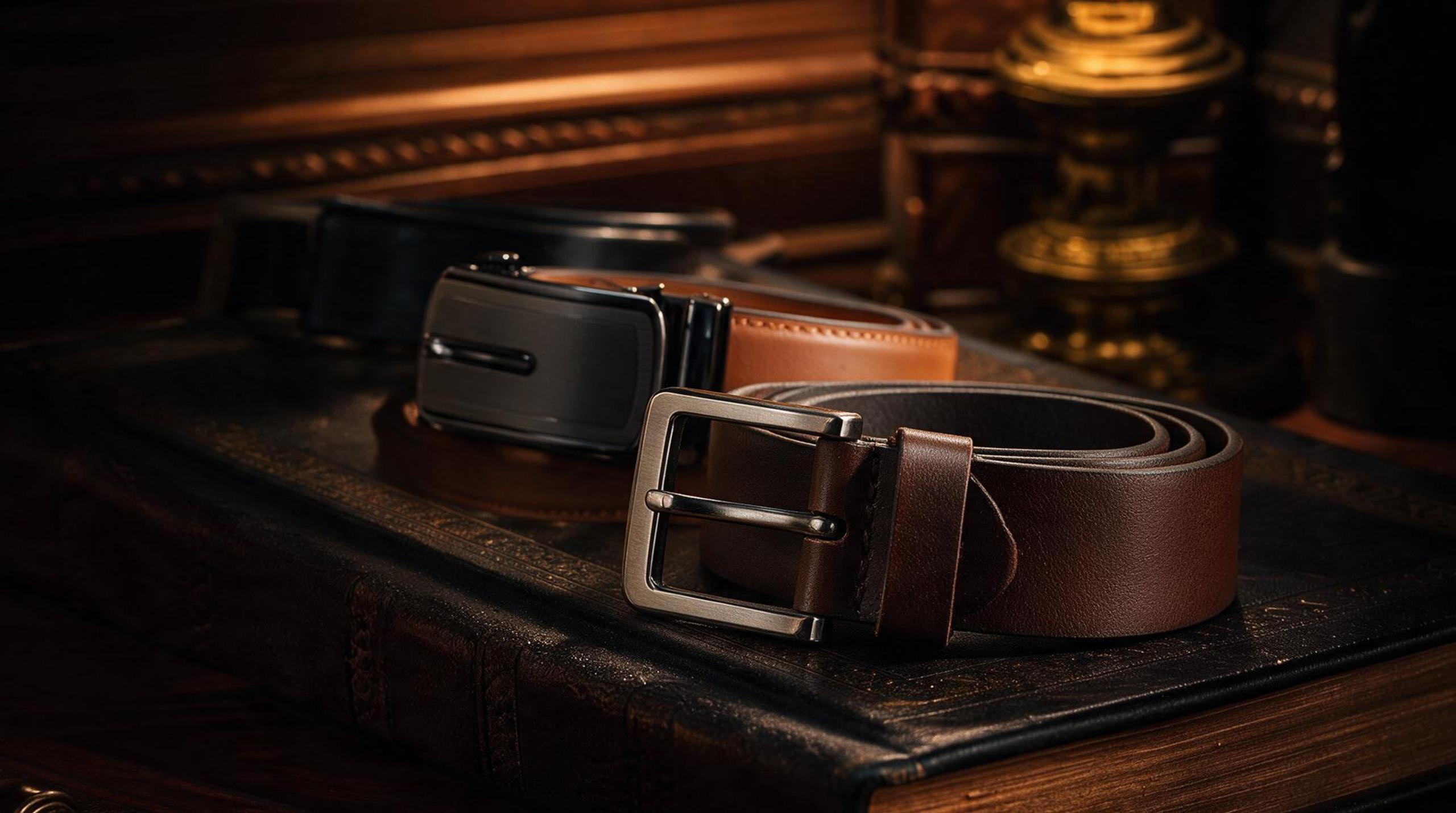 Leather belts for men