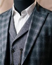 Grey Check Tuxedo for Men