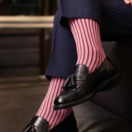Red & white socks for men