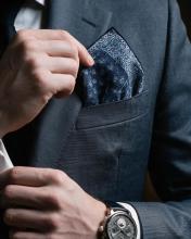 Black pocket squares for men